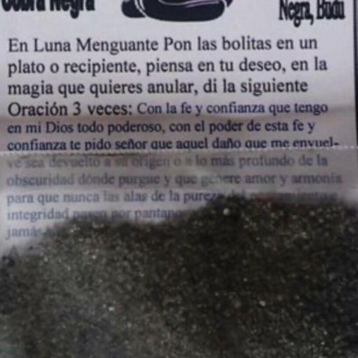  BOLITAS COBRA NEGRA CONTRA BRUJERIAS , MAGIA NEGRA, VOODOO - BLACK COBRA BALLS AGAINST WITCHCRAFT, BLACK MAGIC, VOODOO