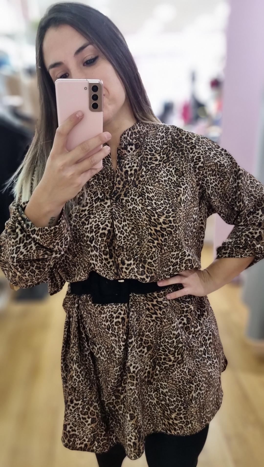 Blusón-vestido leopardo pequeño