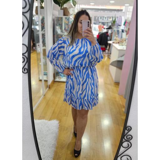 Vestido cebra azul [0]