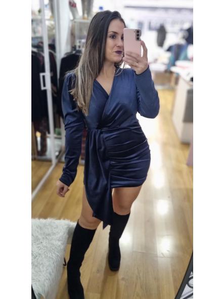 Vestido terciopelo azul