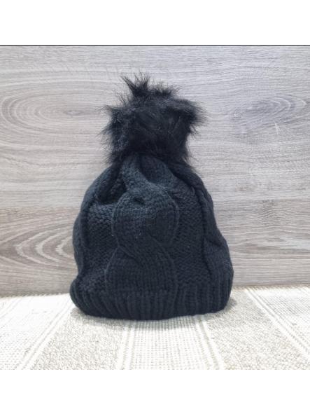 Gorro lana ochos negro