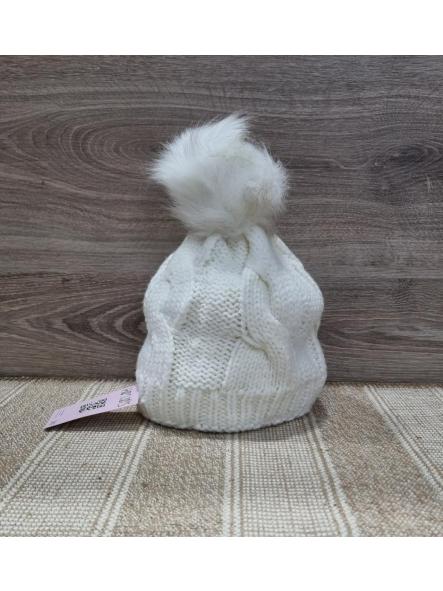 Gorro lana ochos blanco