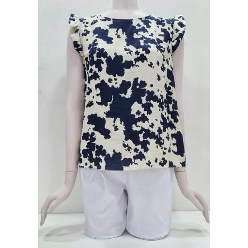 Blusa estampada vaca marino