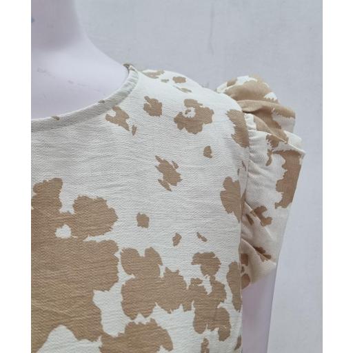 Blusa estampada vaca marrón tostado [0]