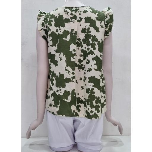 Blusa estampada vaca verde kaki [1]