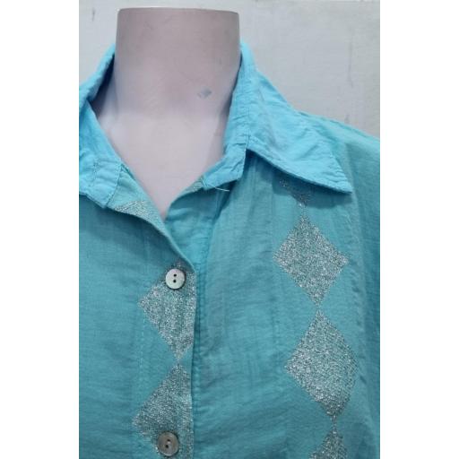 Camisa-blusón azul TALLA GRANDE [0]