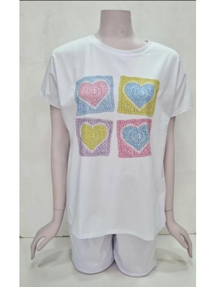 Camiseta corazones colores brilli briili