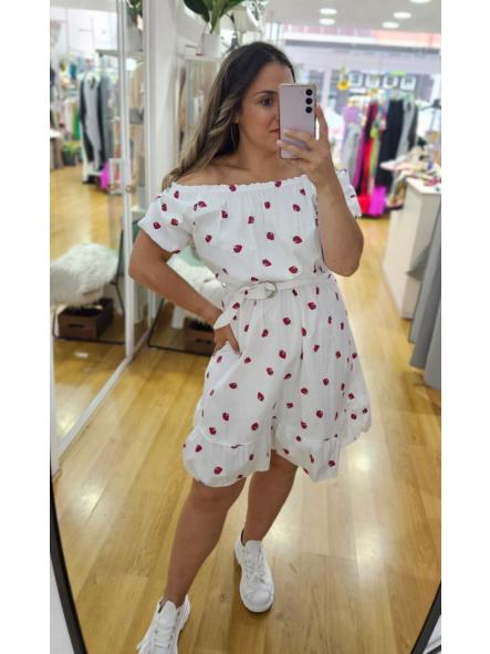 Vestido blanco estampado fresas [2]