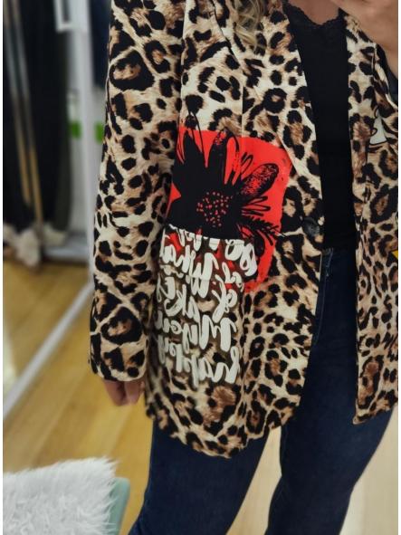 Blazer animal print con dibujos [2]