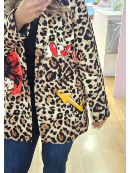 Blazer animal print con dibujos [1]