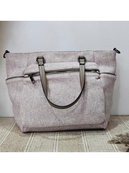 Bolso tipo tote paño rosa