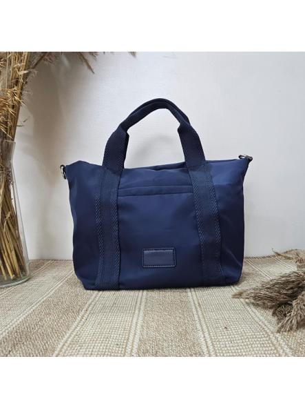 Bolso nylon tote marino mediana [0]