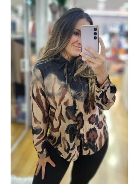 Camisa animal print degradado negra [0]