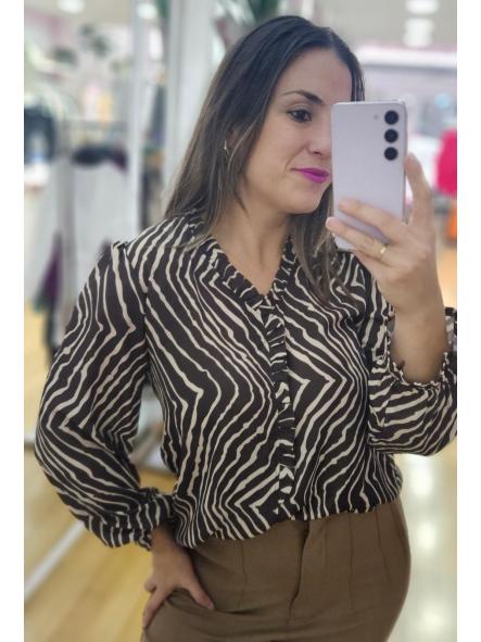 Blusa cebra marrón [0]