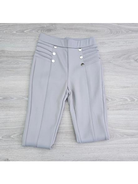 Pantalón efecto hípica gris [1]