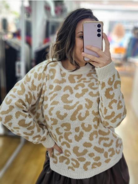 Jersey animal print beige [0]