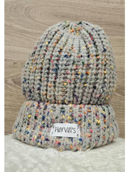 Gorro lana gris jaspeado HERVELS