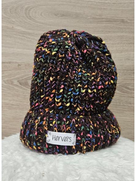 Gorro lana marrón chocolate jaspeado HERVELS