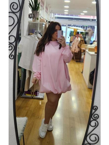 Vestido globo rosa OVERSIZE