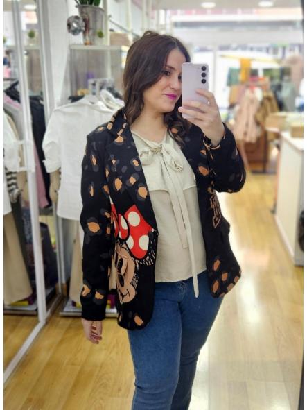 Blazer estampada minnie