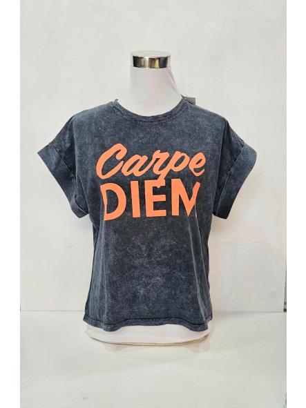 Camiseta envejecida CARPE DIEM