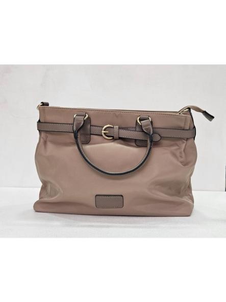 Bolso nylon tote color tabaco