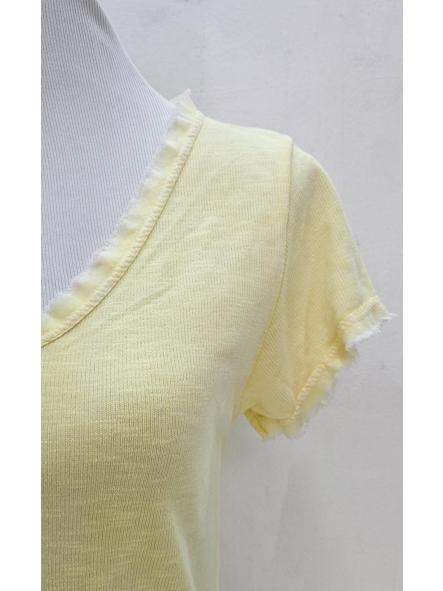 Camiseta efecto lavado amarilla [1]