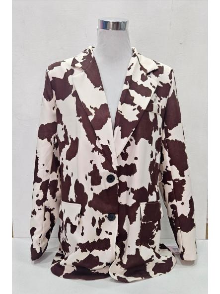 Blazer estampado vaca camel [1]