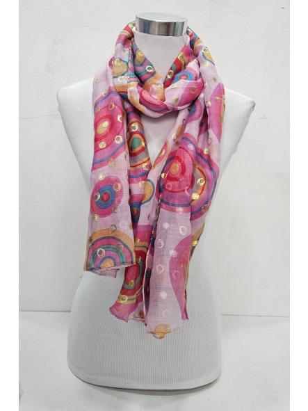 Pañuelo estampado cincurlos fucsia