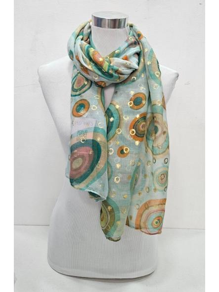 Pañuelo estampado círculos verdes