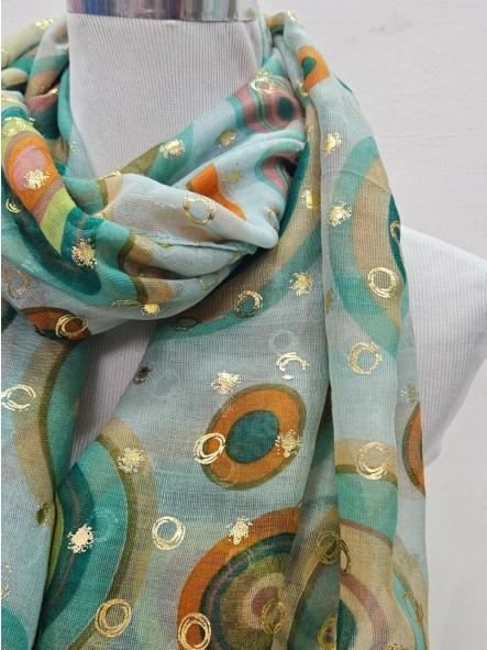 Pañuelo estampado círculos verdes [1]