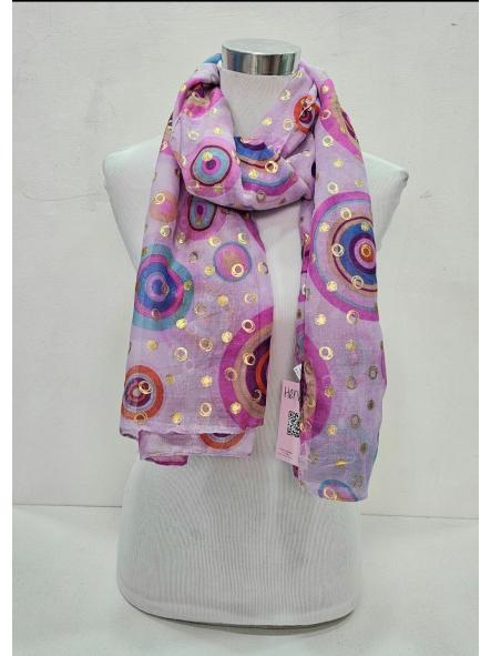 Pañuelo estampado círculos morados