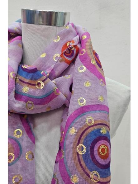 Pañuelo estampado círculos morados [1]