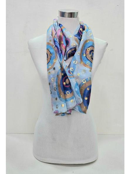 Pañuelo estampado círculos azules
