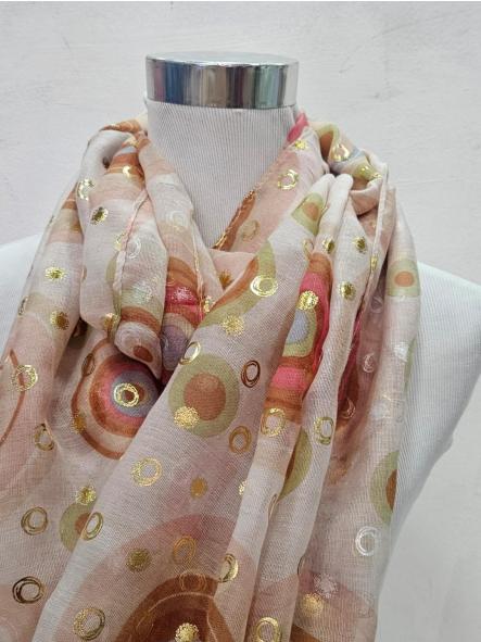 Pañuelo estampado círculos marrones