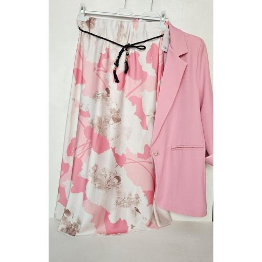Falda raso estampada rosas [1]