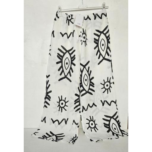 Pantalón hilo ojo turco negro