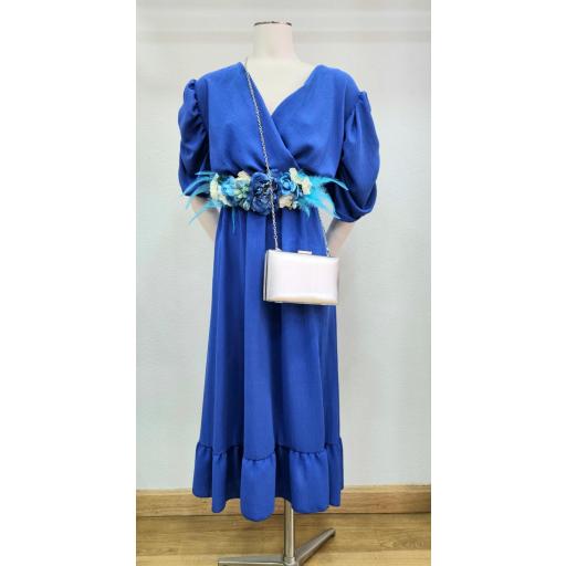 Vestido largo azul klein TALLA GRANDE