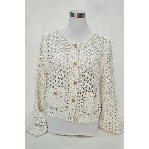 Chaqueta calada lentejuelas