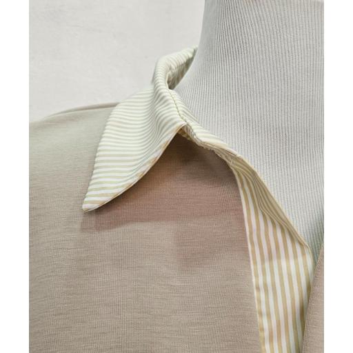 Sudadera falsa camisa beige [1]
