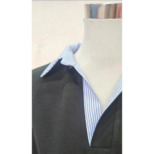 Sudadera falsa camisa marina [0]