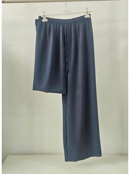 Pantalón fluido azul marino