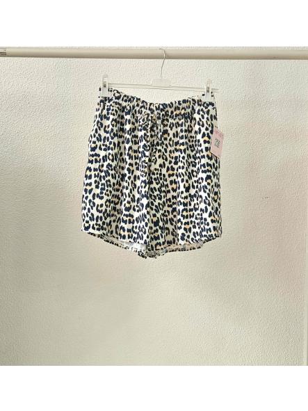 Bermudas fluidas animal print marino