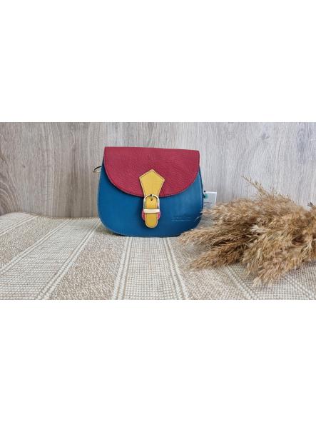 Bolso crossbody petróleo combi cuero SORUKA [0]