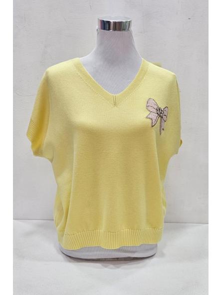 Chaleco punto amarillo lazo
