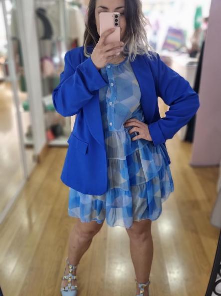 Vestido gasa azul