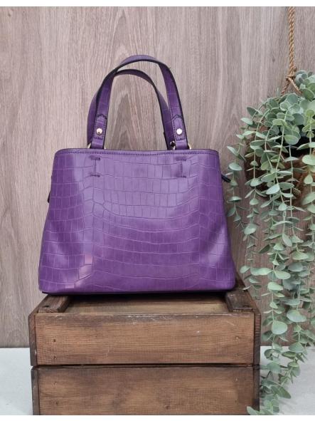 Bolso tote bag morado efecto piel [0]