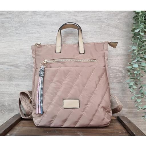 Mochila nylon beige [0]