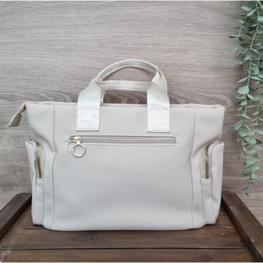 Bolso tote bag blanco roto nylon [1]