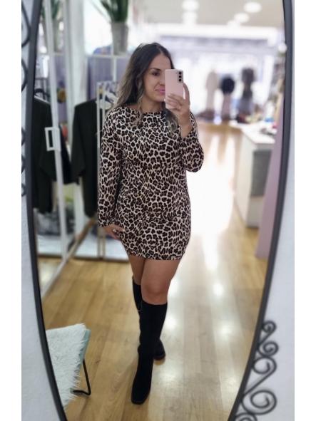 Vestido animal print leopardo licra [0]